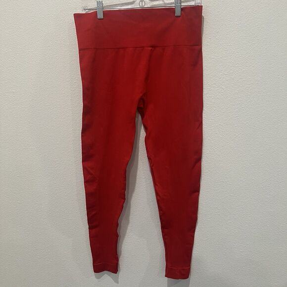 Set Active SculptFlex Leggings in Red Size XL Athleisure Loungewear Yoga - Picture 1 of 6